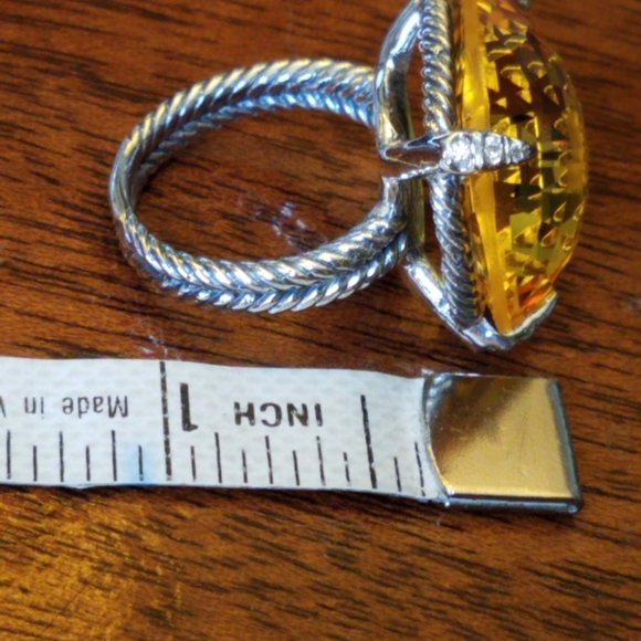 SOLD@! David Yurman 20mm Lemon Citrine and Diam - Picture 5 of 12
